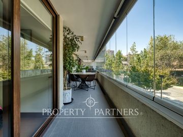 Moderno, 3D/3B, amplia terraza y logia independiente en barrio Pío XI, Vitacura