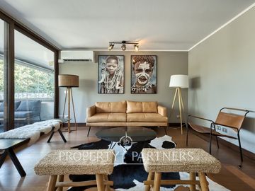 Moderno, 3D/3B, amplia terraza y logia independiente en barrio Pío XI, Vitacura
