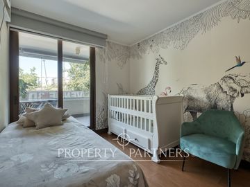 Moderno, 3D/3B, amplia terraza y logia independiente en barrio Pío XI, Vitacura