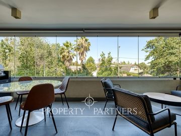 Moderno, 3D/3B, amplia terraza y logia independiente en barrio Pío XI, Vitacura