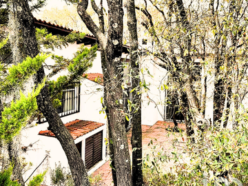 CASA CAMPESTRE EN VENTA EN HARAS DEL BOSQUE CON ARBOLES, ALBERCA, JACUZZI Y TEMAZCAL