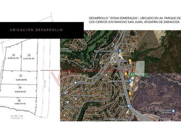 TERRENO EN VENTA, ZONA ESMERALDA ATIZAPÁN DE ZARAGOZA