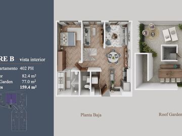 VENTA DE DEPARTAMENTO CON ROOF GARDEN PRIVADO EN COL ROMA