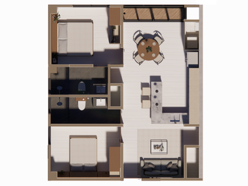 Departamento en Venta en Torre ZAIA Lomas de Angelópolis Puebla Modelo VIDA