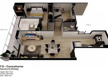 Venta departamento en pozo 2D, en pozo frente Parque Avellaneda