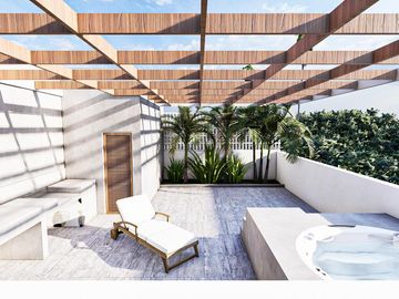 PENTHOUSE CON ROOFTOP, JACUZZI CON VISTA PANORAMICA, PRECIO PRE VENTA, LAGUNA DE BACALAR