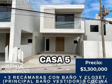 Casas nuevas en Venta de 3 recamaras en Col. Ampliacion Unidad Nacional