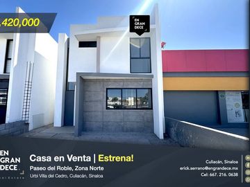 Casas en Venta Nueva en Urbivilla del Cedro, 2 Casas Frente a Parque y junto Tienda de Conveniencia, fácil acceso.