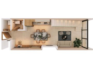 Departamento(Roya Loft) en Venta en Ziba Apartment en Temozón Norte