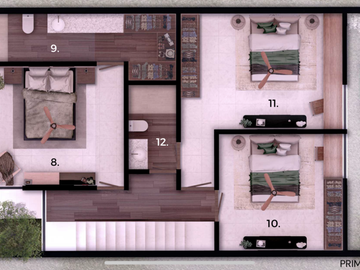 Casa en 3 niveles frente a gran parque en zona norte
