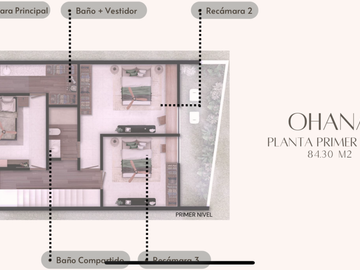 Casa en 3 niveles frente a gran parque en zona norte