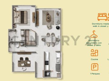 Venta de departamento 2 habitaciones  FERRARA - ISLA CELESTE