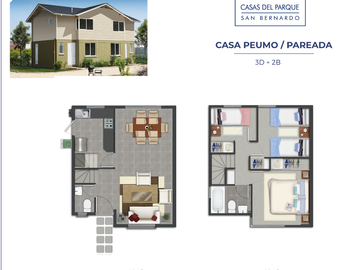 VENTA AMPLIA CASA EN SAN BERNARDO 3H 2B