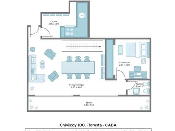 Dpto. 4 amb. en duplex con 2 balcones y cochera