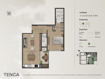 2 Ambientes en Construcción en Palermo Hollywood - Tenca