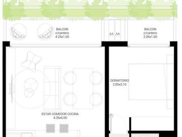 Departamento en venta de dos ambientes, Ituzaingó Sur