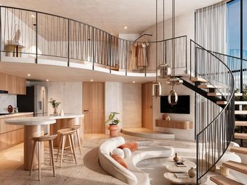Loft de 1 Recámara en Aldea Zama – Diseño en Doble Altura y Excelente Ubicación