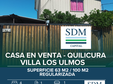 VENTA CASA REGULARIZADA - QUILICURA