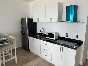 ESTUDIO FRENTE AL MAR ENTREGA INMEDIATA, COMPLETAMENTE AMUEBLADO, MAR CARIBE, MAHAHUAL, PRECIO UNICO