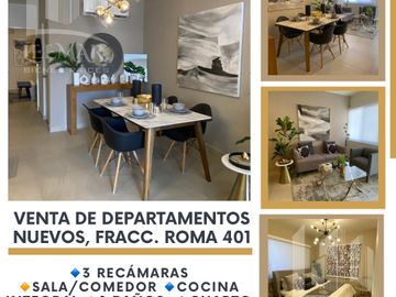 Departamentos nuevos en Venta de 3 recamaras con elevador