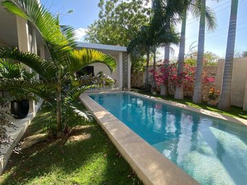 Casa en venta tipo hacienda de un piso 4 recamaras en  Mérida Yucatán.