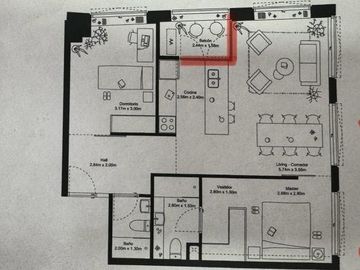 Departamento Venta Tres Ambientes con cochera en Huergo 475