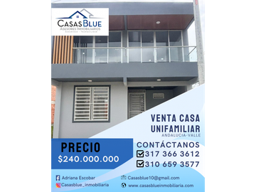 SE VENDE CASA UNIFAMILIAR PARA ESTRENAR BARRIO SANTA HELENA.