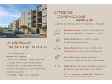 Departamento en venta en Los Cabos de 2 recamaras y amenidades en mesa colorada Cabo San Lucas