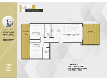 VENTA 3 AMB C/BALCON. DE POZO.AMENITIES VILLA LURO