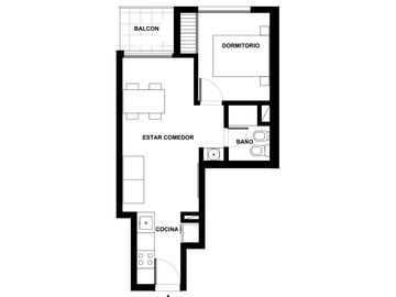 Departamento de 1 dormitorio en venta zona Centro
