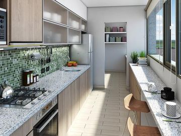 EN VENTA Depto 2 dormitorios vista al río c/ balcón -  barrio Arroyito, Rosario