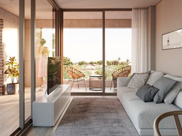 En VENTA- LOFT A ESTRENAR c/balcón al FRENTE-ANA FUNDAR-Carballo al 800, Rosario