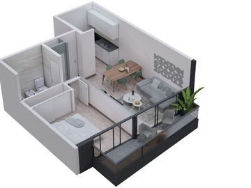 Venta Depto 2 Amb en Pozo en Villa Bosch - PERMUTA