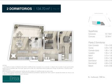 EN VENTA Depto 2 dorm vista al río C/ balcón - barrio Arroyito- Rosario