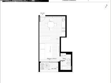 en VENTA- ANA FUNDAR- Loft c/balcón al FRENTE-A ESTRENAR-Carballo al 800-Rosario