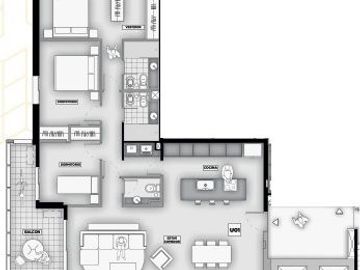 Dpto en VENTA - 3 dorm. c/balcón al FRENTE-A ESTRENAR- Dorrego al 1400- Rosario.