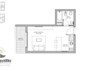 Departamento Monoambiente Venta Ituzaingó Sur