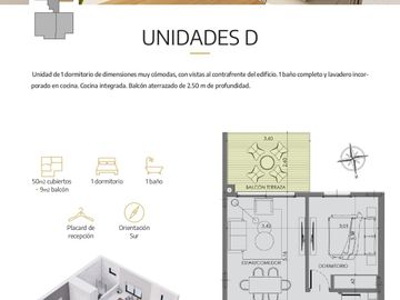 Departamento en venta de 1 dormitorio en Rafaela