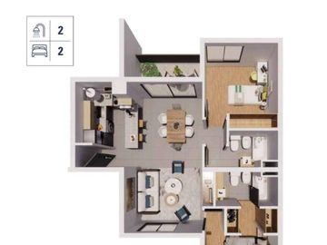Departamento en pozo en venta de 2 dormitorios en Godoy Cruz