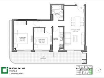 Departamento 3 Abientes Venta Santos Lugares