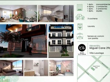 Departamento en venta de 1 dormitorio en Villa Luzuriaga