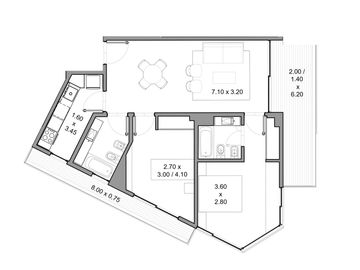 Departamento en Villa Devoto