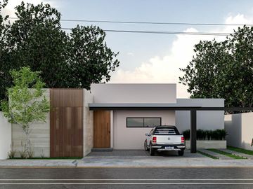 CASA EN VENTA EN MERIDA DE UN PISO, PRIVADA CON CASA CLUB EN KIKTEIL