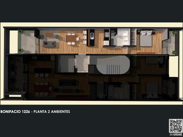 Departamento 3 ambientes c/ 2 balcones - Caballito - Venta