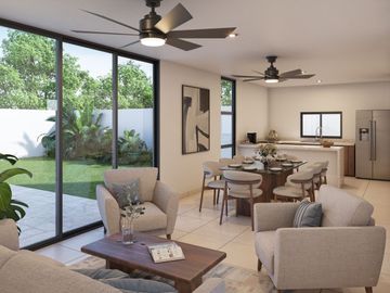 Casa en preventa de 4 Rec. en residencial Gran Bosco en Conkal, Yucatán.