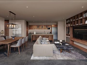 Departamento en venta Arthouse 3 habitaciones y jardin en norte de Merida Yuc