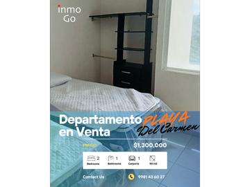 Venta Departamento Playa del Carmen $1.3MDP 2hab
