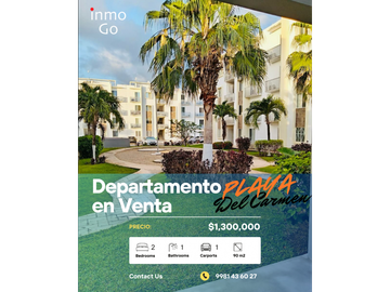 Venta Departamento Playa del Carmen $1.3MDP 2hab