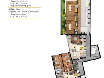 Rodríguez 1381 (07-01)-Departamento 3 dormitorios TERRAZA Barrio Lourdes Macrocentro Rosario