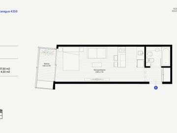 Departamento - Venta 3 ambientes con baulera -Palermo